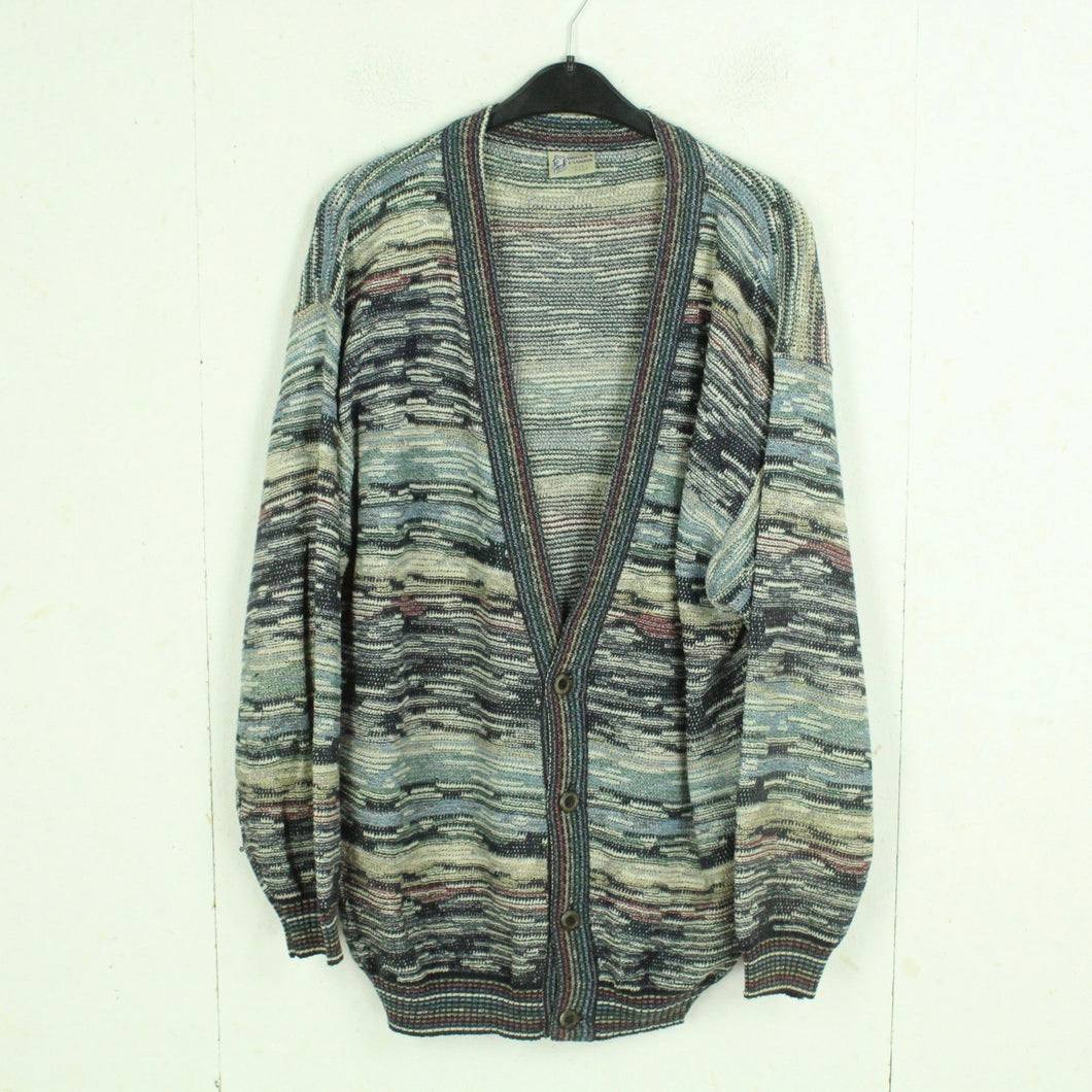 VINTAGE mit Wolle Cardigan Gr. XXL bunt gemustert Strickjacke