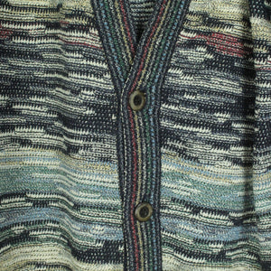 VINTAGE Cardigan mit Wolle Gr. XXL bunt gemustert Strickjacke