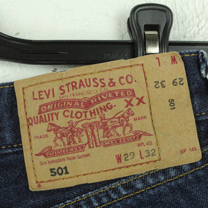 Second Hand LEVIS Jeansshorts Gr. 29 blau Mod. 501 Denim Shorts High Waist (*)