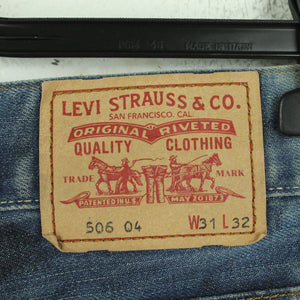 Second Hand LEVIS Jeansshorts Gr. 31 blau Mod. 506 Denim Shorts (*)