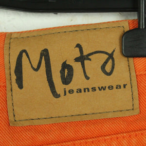 Second Hand MOTO Jeansshorts Gr. S orange Denim Shorts High Waist (*)