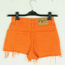 Laden Sie das Bild in den Galerie-Viewer, Second Hand MOTO Jeansshorts Gr. S orange Denim Shorts High Waist (*)