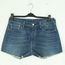 Laden Sie das Bild in den Galerie-Viewer, Second Hand LEVIS Jeansshorts Gr. W36 blau Mod. 501 Denim Shorts (*)