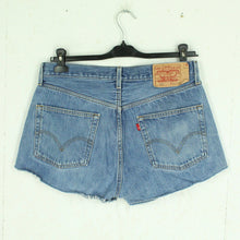 Laden Sie das Bild in den Galerie-Viewer, Second Hand LEVIS Jeansshorts Gr. W34 blau Mod. 501 Denim Shorts (*)