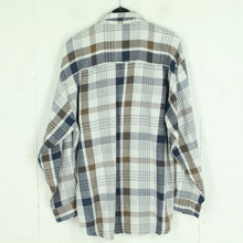 Laden Sie das Bild in den Galerie-Viewer, Vintage Flanellhemd Gr. XL weiß mehrfarbig kariert Flanell