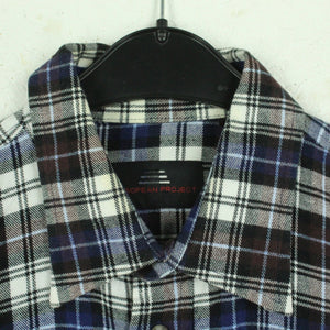 Vintage Flanellhemd Gr. M weiß mehrfarbig kariert Flanell