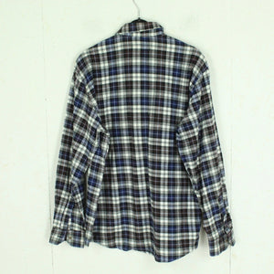 Vintage Flanellhemd Gr. M weiß mehrfarbig kariert Flanell
