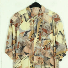 Laden Sie das Bild in den Galerie-Viewer, Vintage 90s Hemd Gr. L bunt Crazy Pattern kurzarm