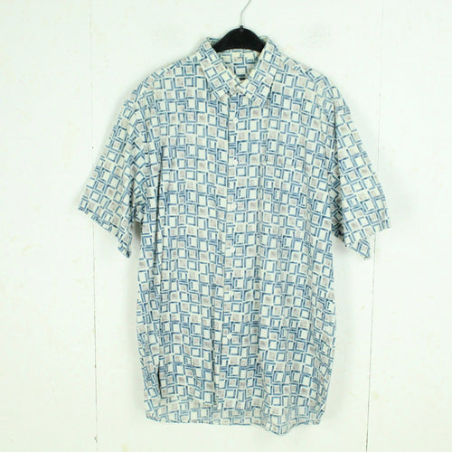 Vintage 90s Hemd Gr. L mehrfrbig gemustert kurzarm