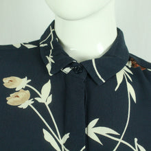 Laden Sie das Bild in den Galerie-Viewer, Second Hand GANNI Bluse Gr. 38 blau mehrfarbig geblümt (*)