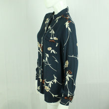Laden Sie das Bild in den Galerie-Viewer, Second Hand GANNI Bluse Gr. 38 blau mehrfarbig geblümt (*)