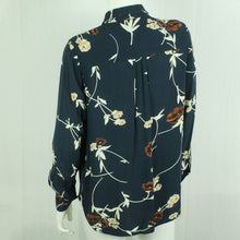 Laden Sie das Bild in den Galerie-Viewer, Second Hand GANNI Bluse Gr. 38 blau mehrfarbig geblümt (*)