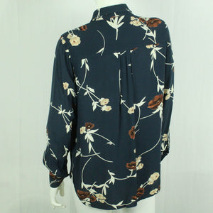 Second Hand GANNI Bluse Gr. 38 blau mehrfarbig geblümt (*)