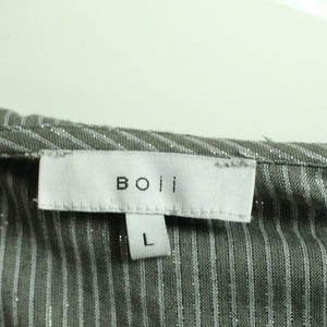 Second Hand BOII Bluse Gr. L grau silber gestreift (*)