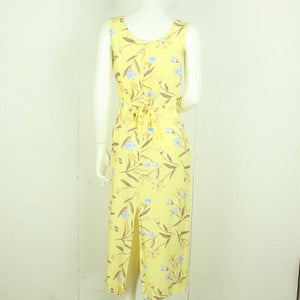 Vintage Maxikleid Gr. 40 gelb mehrfarbig geblümt Kleid