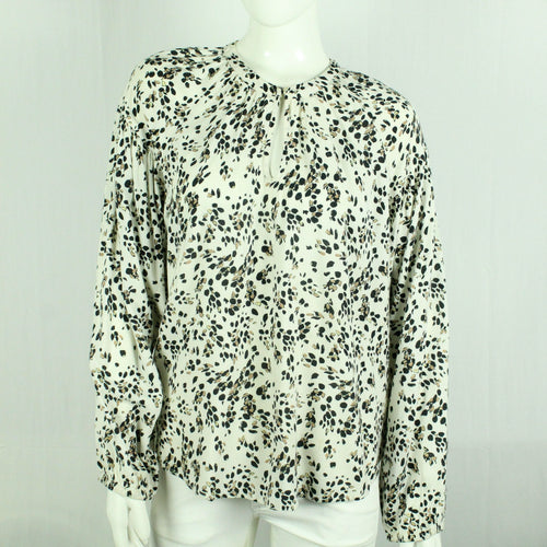 Second Hand SELECTED FEMME Bluse Gr. 40 beige mehrfarbig gemustert (*)