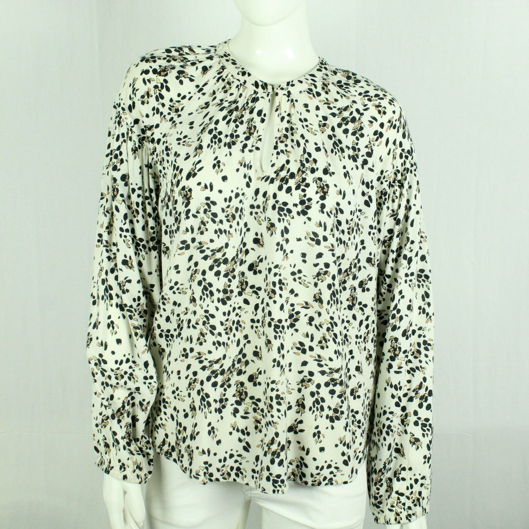 Second Hand SELECTED FEMME Bluse Gr. 40 beige mehrfarbig gemustert (*)