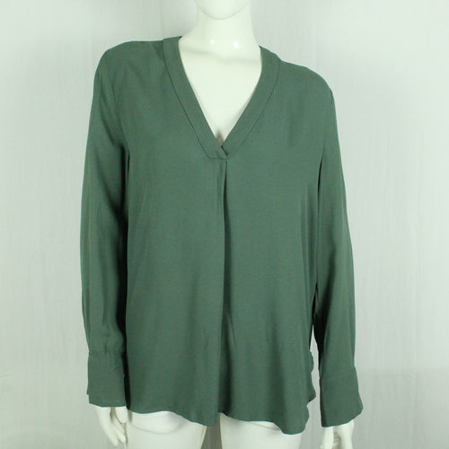 Second Hand SAMSOE SAMSOE Bluse Gr. L oliv uni (*)