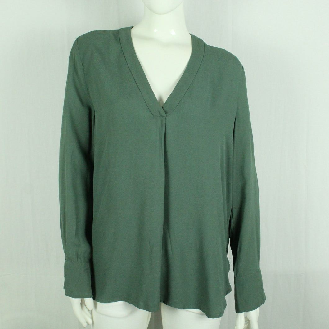 Second Hand SAMSOE SAMSOE Bluse Gr. L oliv uni (*)