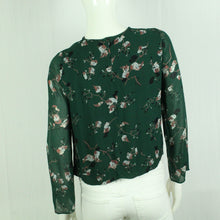 Laden Sie das Bild in den Galerie-Viewer, Second Hand GANNI Bluse Gr. 36 grün mehrfarbig geblümt (*)