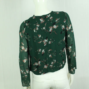 Second Hand GANNI Bluse Gr. 36 grün mehrfarbig geblümt (*)