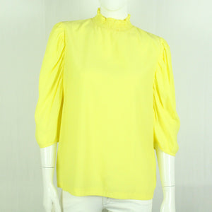 Second Hand SISTERS POINT Bluse Gr. M gelb uni (*)