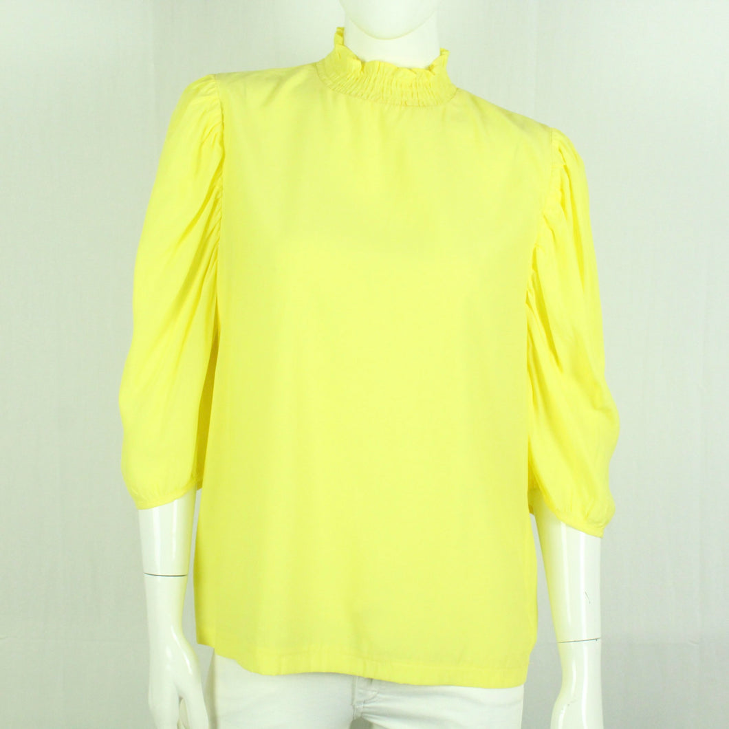Second Hand SISTERS POINT Bluse Gr. M gelb uni (*)
