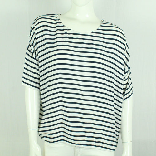 Second Hand SAMSOE SAMSOE Bluse Gr. L weiß blau gestreift (*)