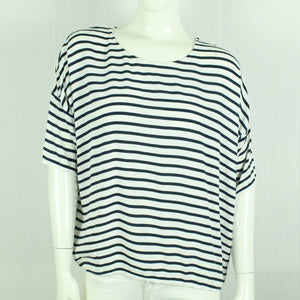 Second Hand SAMSOE SAMSOE Bluse Gr. L weiß blau gestreift (*)
