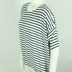 Second Hand SAMSOE SAMSOE Bluse Gr. L weiß blau gestreift (*)