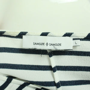 Second Hand SAMSOE SAMSOE Bluse Gr. L weiß blau gestreift (*)