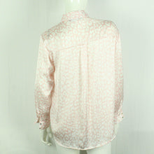 Laden Sie das Bild in den Galerie-Viewer, Second Hand ZARA Bluse Gr. M rosa weiß Animal-Print (*)