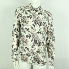Laden Sie das Bild in den Galerie-Viewer, Second Hand GANNI Bluse Gr. S beige mehrfarbig geblümt (*)