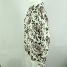 Laden Sie das Bild in den Galerie-Viewer, Second Hand GANNI Bluse Gr. S beige mehrfarbig geblümt (*)