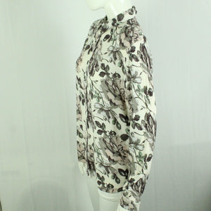Second Hand GANNI Bluse Gr. S beige mehrfarbig geblümt (*)