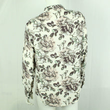Laden Sie das Bild in den Galerie-Viewer, Second Hand GANNI Bluse Gr. S beige mehrfarbig geblümt (*)