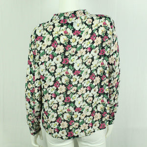 Second Hand GANNI Bluse Gr. L schwarz mehrfarbig geblümt (*)