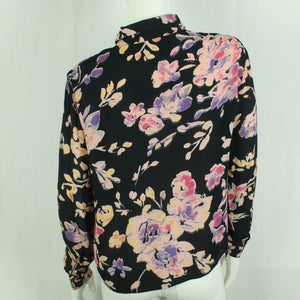 Second Hand GANNI Bluse Gr. M schwarz bunt geblümt (*)