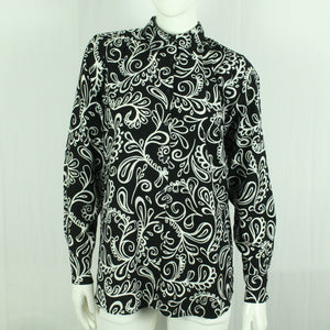 Second Hand VISUAL CLOTHING Bluse Gr. M schwarz weiß gemustert (*)