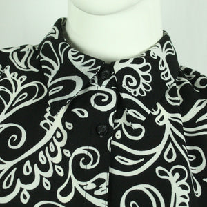 Second Hand VISUAL CLOTHING Bluse Gr. M schwarz weiß gemustert (*)