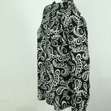 Laden Sie das Bild in den Galerie-Viewer, Second Hand VISUAL CLOTHING Bluse Gr. M schwarz weiß gemustert (*)
