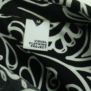 Second Hand VISUAL CLOTHING Bluse Gr. M schwarz weiß gemustert (*)