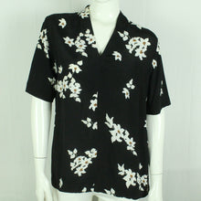 Laden Sie das Bild in den Galerie-Viewer, Second Hand FREEQUENT Bluse Gr. M schwarz mehrfarbig geblümt (*)