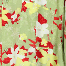 Laden Sie das Bild in den Galerie-Viewer, Vintage Hawaii Hemd Gr. XL grün bunt geblümt Palmen Aloha