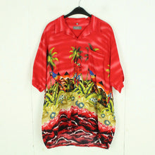 Laden Sie das Bild in den Galerie-Viewer, Vintage Hawaii Hemd Gr. XXL rot bunt Palmen
