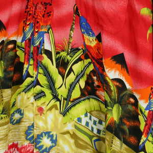 Vintage Hawaii Hemd Gr. XXL rot bunt Palmen