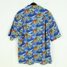 Laden Sie das Bild in den Galerie-Viewer, Vintage Hawaii Hemd Gr. XXL blau bunt Tiger