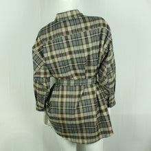 Laden Sie das Bild in den Galerie-Viewer, Second Hand CO&#39;COUTURE Bluse Gr. S braun grau kariert (*)
