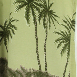 Vintage Hawaii Hemd Gr. M oliv mehrfarbig Palmen