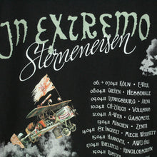 Laden Sie das Bild in den Galerie-Viewer, Vintage IN EXTREMO T-Shirt Gr. XL schwarz mit Print und Backprint Tour: Sterneneisen 2011